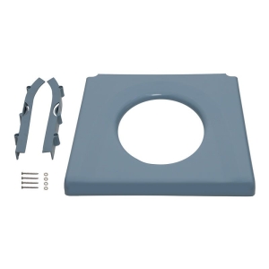 Toilettenstuhlsitzbrille Kunststoff grau mit Eimerhalterung, passend für TSU-2
