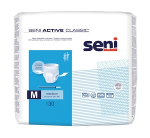 Seni Active Classic Medium (1 Karton: 3 x 30 Stück) Inkontinenzslip mit aufreißbaren Seitennähten