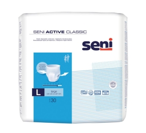 Seni Active Classic Large (1 Karton: 3 x 30 Stück) Inkontinenzslip mit aufreißbaren Seitennähten