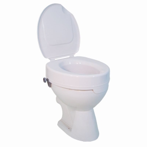 Toilettensitzerhöhung Ticco 2G mit Deckel, weiß max. 225kg belastbar