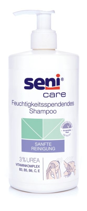 Seni Care Shampoo feuchtigkeitsspendend mit 3% Urea, 500 ml