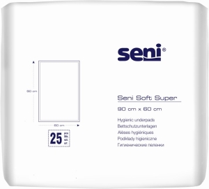 Seni Soft Super Krankenunterlagen 90 x 60 cm (1 Karton: 2 x 25 Stück)